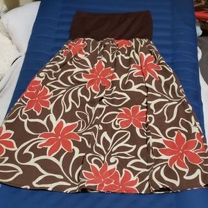 Hawaiian strapless dress